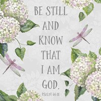 Bible Verse With Hydrangeas - A Fine Art Print