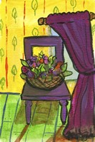 Purple Curtains and Chair Fine Art Print