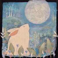 Rabbit and Moon Fine Art Print