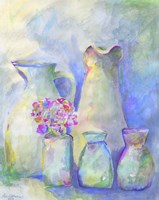 Homage To Morandi With Flowers Fine Art Print