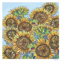 Sunflowers Upclose Fine Art Print