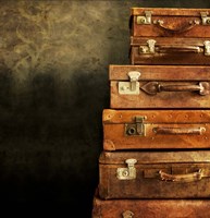 Antique Luggage Suitcases Fine Art Print