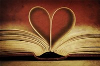 Book Pages in Heart Shape Fine Art Print