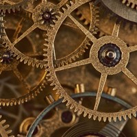 Copper Cogs Close up 1 Fine Art Print