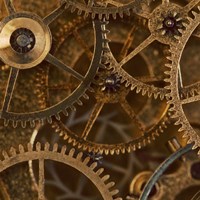 Copper Cogs Close up 2 Fine Art Print