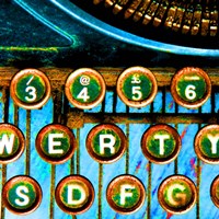 High Contrast Typewriter 2 Fine Art Print