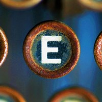 Letter E of Typewriter 'LOVE' Fine Art Print