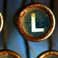 Letter L of Typewriter 'LOVE' Fine Art Print