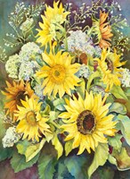 Sunflowers with Wild Flowers Fine Art Print