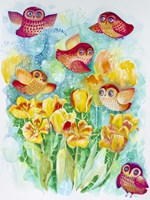 Butterfly Owls Fine Art Print