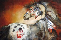 4 Feathers Indian War Pony Fine Art Print