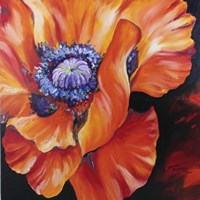 Heart Of A Red Poppy Fine Art Print