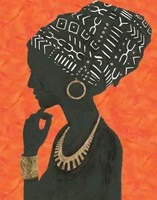 Graceful Majesty II Orange Fine Art Print