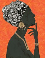 Graceful Majesty I Orange Fine Art Print