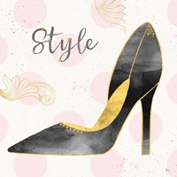 Fashion Blooms I Black Fine Art Print