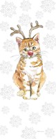 Christmas Kitties III Snowflakes Framed Print