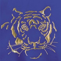 Gilded Tiger Indigo Fine Art Print