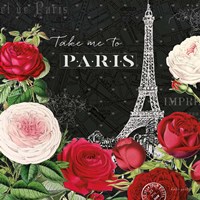 Rouge Paris III Black Fine Art Print