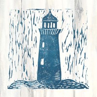 Nautical Collage I On White Wood Framed Print