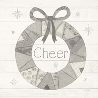 Christmas Patchwork III Neutral Framed Print