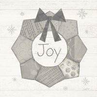 Christmas Patchwork II Neutral Framed Print