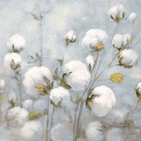 Cotton Field Blue Gray Crop Fine Art Print