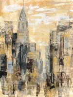 Manhattan Gray and Gold I Fine Art Print