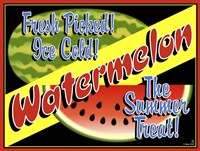 Watermelon Crate Label Fine Art Print