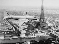 Airplane Over Paris Fine Art Print