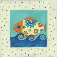 Happy Floral Fish Fine Art Print