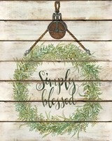 Simply Blessed Wreath Fine Art Print