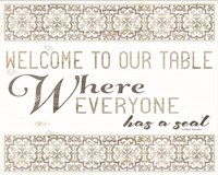 Welcome to Our Table Fine Art Print
