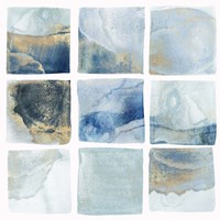 Indigo Squares I Framed Print