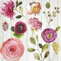 Folk Gardens I Framed Print