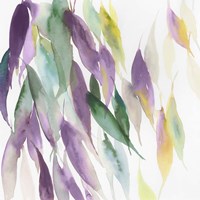 Fallen Colorful Leaves I Violet Version Fine Art Print