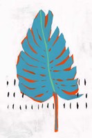 Blue Tropical Leaf I Framed Print