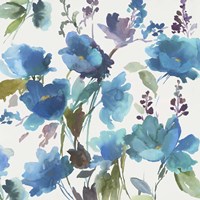 Blue Flower Garden I Fine Art Print