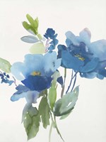 Blue Flower Garden II Framed Print