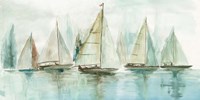 Blue Sailboats I Fine Art Print