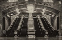 New York Metlife sepia Fine Art Print