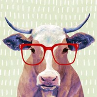Bespectacled Bovine I Fine Art Print
