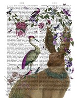 Hare Birdkeeper and Heron Fine Art Print