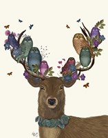 Deer Birdkeeper, Owls Fine Art Print