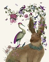 Hare Birdkeeper and Heron Fine Art Print