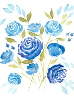 Cerulean Blooms I Fine Art Print