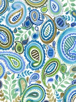 Blue & Green Paisley I Fine Art Print
