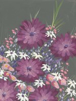 Mauve Wildflower Garden I Fine Art Print