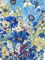 Garden Blues I Framed Print