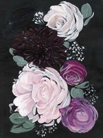 Dark & Dreamy Floral I Framed Print