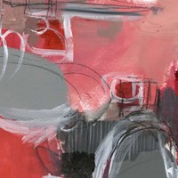 Red & Gray Abstract I Fine Art Print